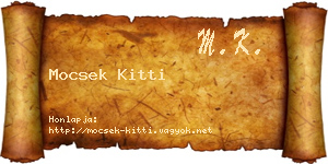 Mocsek Kitti névjegykártya